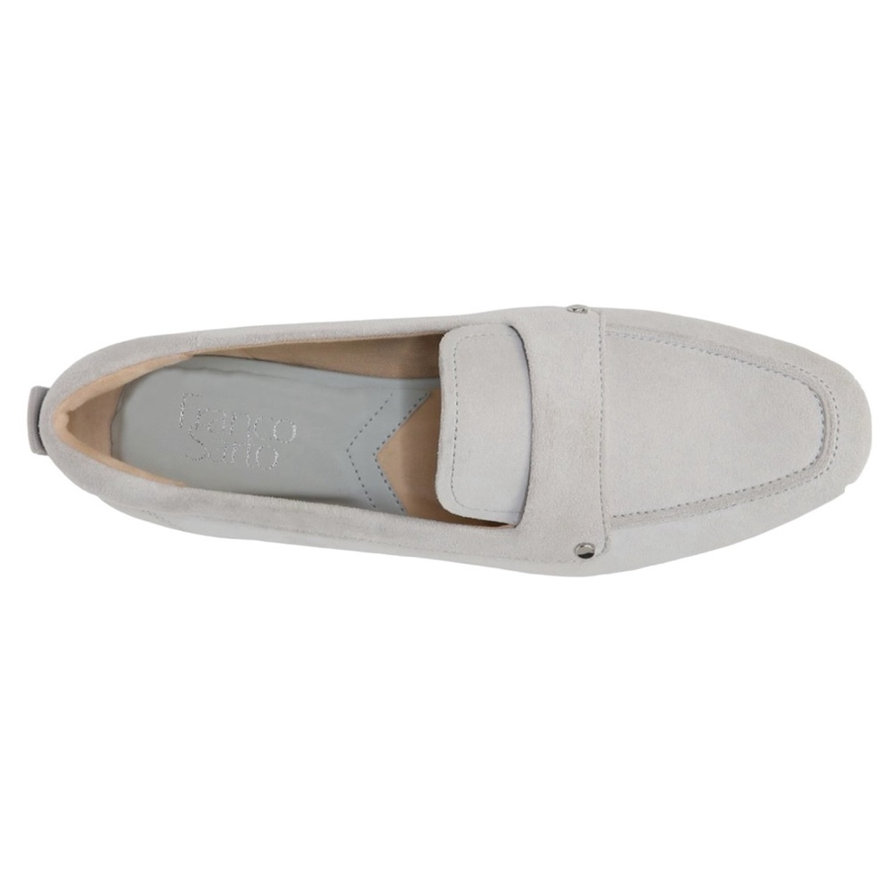 Franco Sarto Light Gray Suede Driving Loafers - Picture 5 of 16